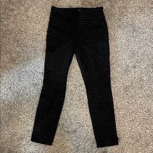 Dalia Black Textured Slim Pants